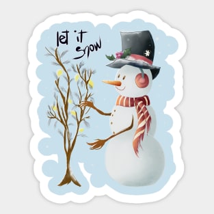 White Christmas Sticker